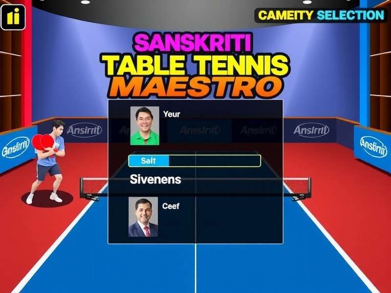 Real-time gameplay with advanced control options Sanskriti Table Tennis Maestro Gameplay Screenshot
