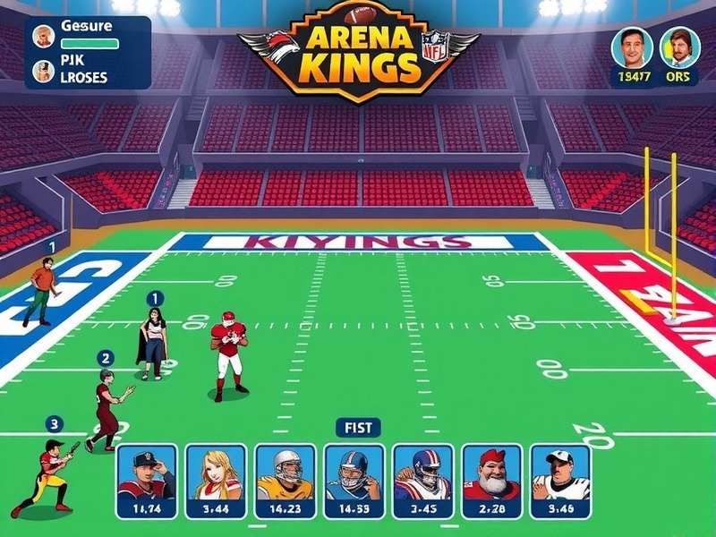 Indian NFL Arena Kings character selection screen showing diverse roster