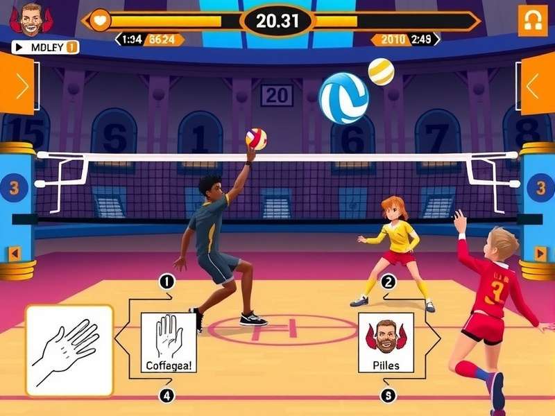 Dynamo Volley Gladiators gameplay screenshot showing intense volleyball action