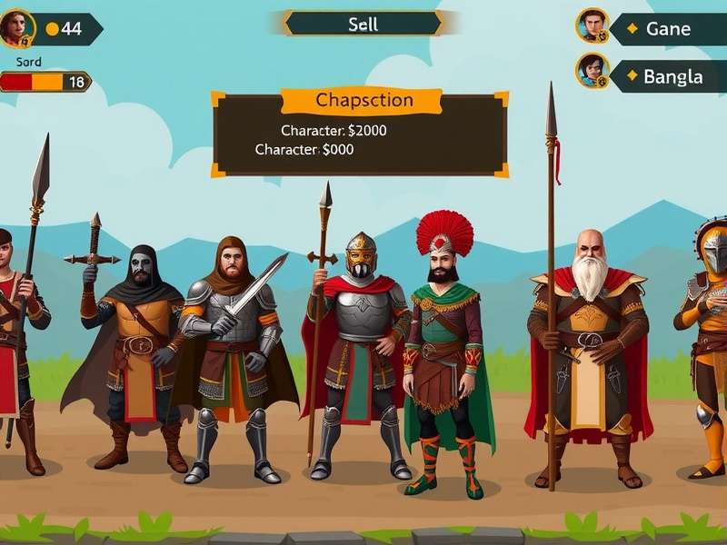 Barnala Crusaders War Character Selection Screen Barnala Crusaders War gameplay screenshot showing character selection
