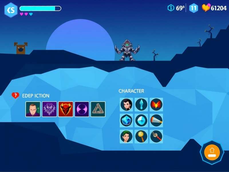 Dashing Delta Gem Character Selection Screen Dashing Delta Gem gameplay screenshot showing character selection