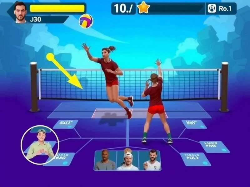 Dynamo Volley Gladiators control scheme illustration showing swipe gestures