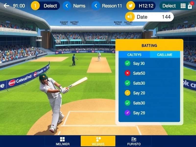 Cricket Royale India Batting Interface Cricket Royale India Batting Interface