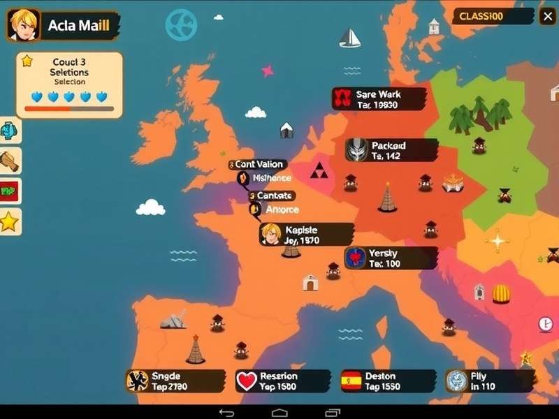 King Anise Quest World Exploration King Anise Quest world map showing different regions