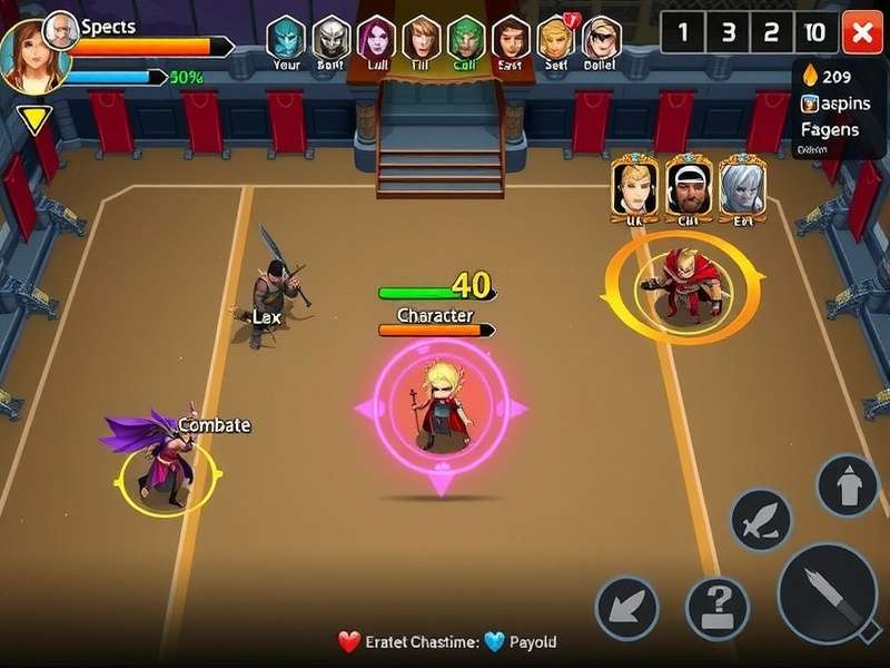 Spin Warrior Blitz Character Customization Spin Warrior Blitz character customization screen