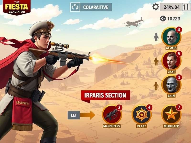 Fiesta Rifle Gladiator Strategic Positioning Fiesta Rifle Gladiator strategic map positioning illustration