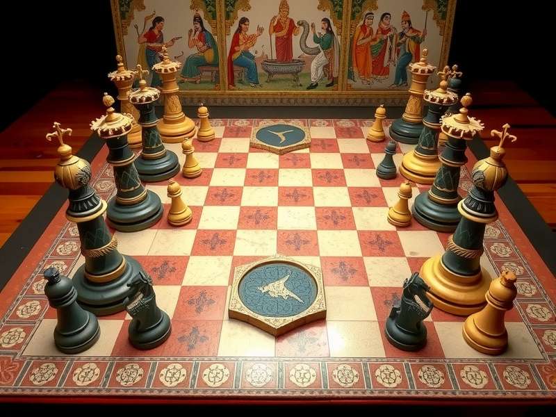 Royal Chess India Movement Patterns Detailed diagram showing Royal Chess India piece movements