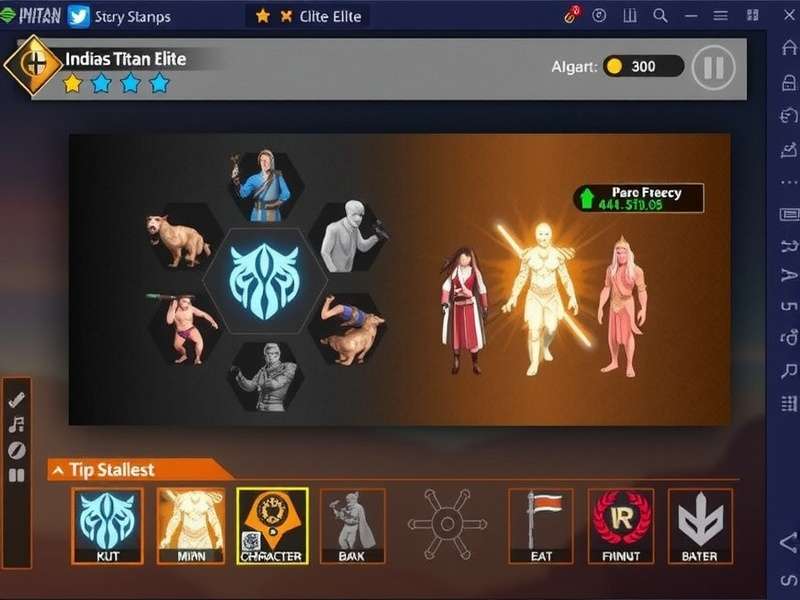 India S Titan Elite - Diverse Character Roster India S Titan Elite character selection screen