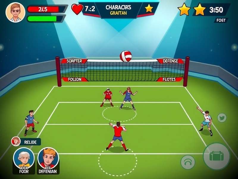 Hyderabad Volley Heroes - Diverse Character Roster Hyderabad Volley Heroes character selection screen