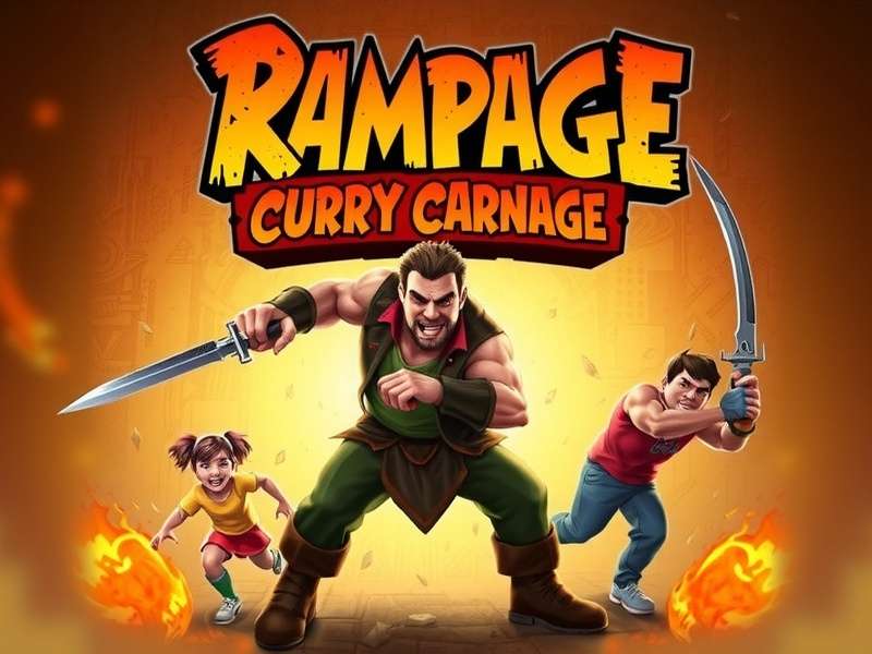 Raging Rampage Curry Carnage - Explosive Action Game Raging Rampage Curry Carnage Game Cover Art