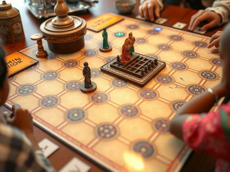 Cumin Dominion game components and board setup