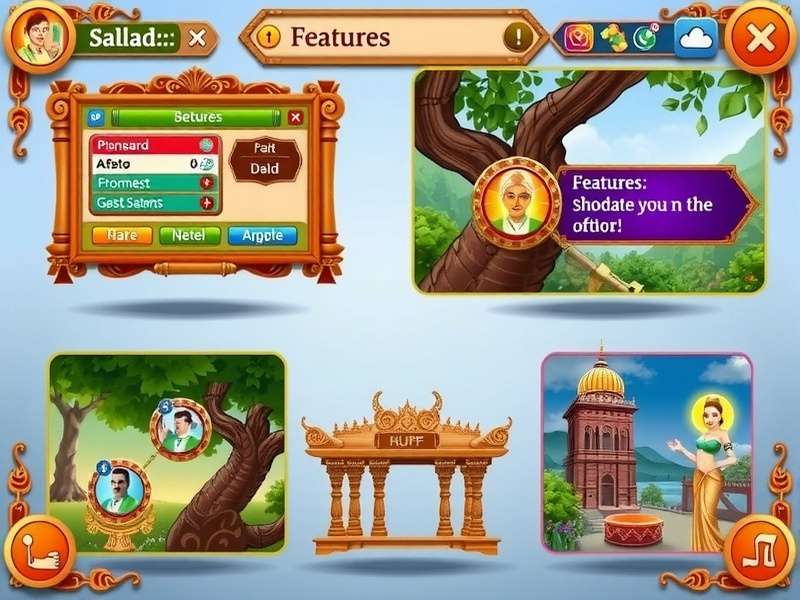 Saraswati S Wisdom Game Features Saraswati S Wisdom features showcase with multiple gameplay elements