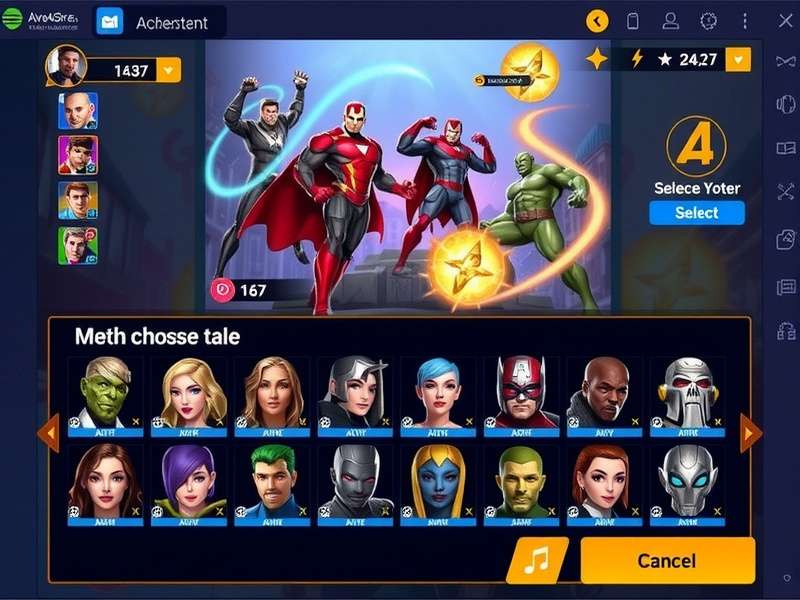 Team Combat in Assam Avengers Champions Assam Avengers Champions battle scene showing team combat and special abilities