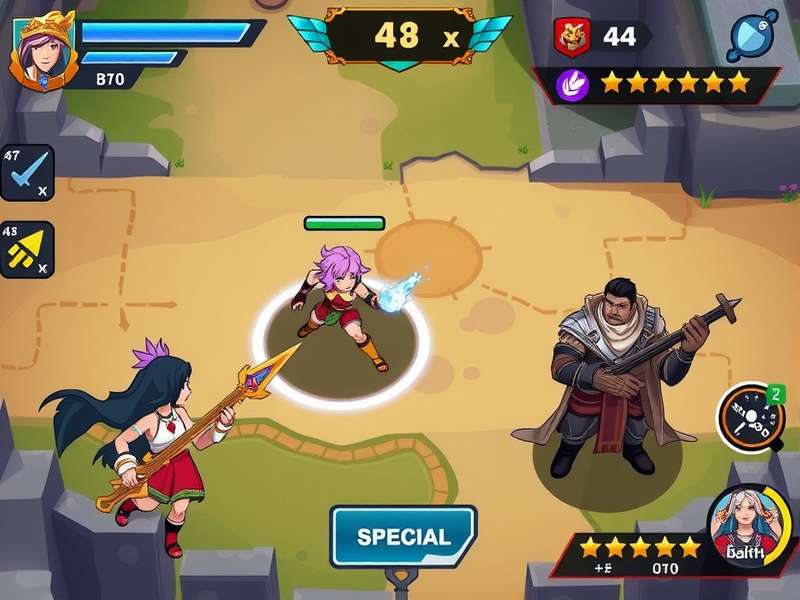 Vadodara Glory Battle gameplay screenshot showing character selection