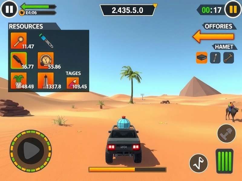 Sahara Sprint Desert Racing Gameplay Sahara Sprint gameplay screenshot showing desert racing environment