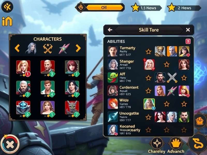 Character Skill Development System in Avenger Legendary War Avenger Legendary War character abilities and skill tree interface