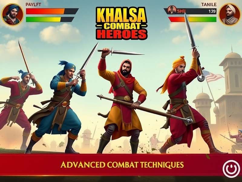 Khalsa Combat Heroes Main Gameplay Khalsa Combat Heroes main gameplay screen showing Sikh warriors in combat