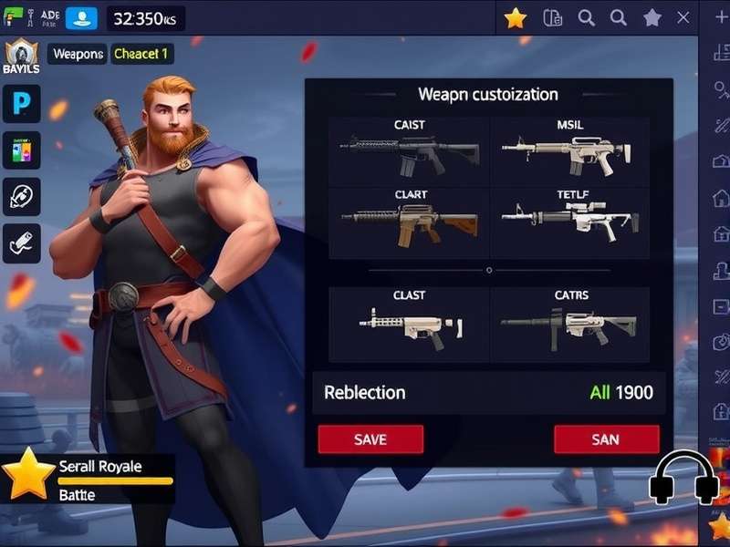 Scar Fall Royale weapon customization interface