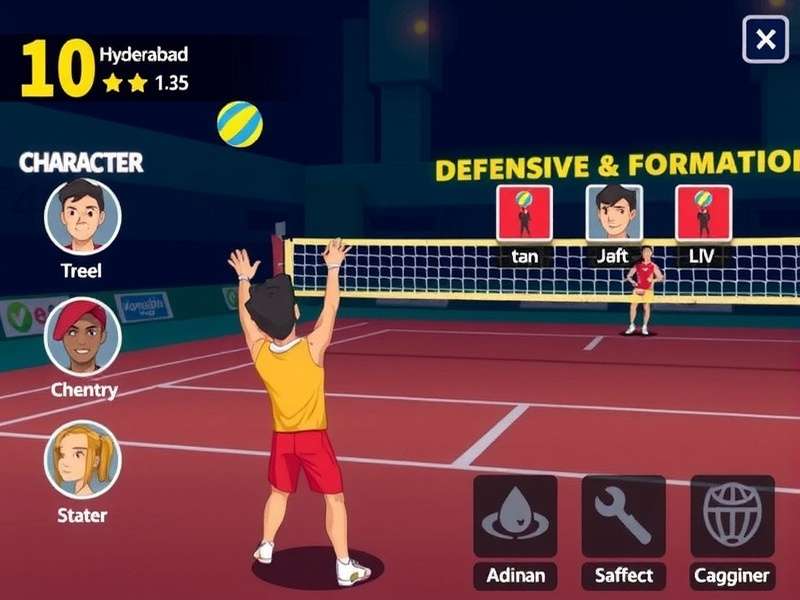 Hyderabad Volley Heroes - Strategic Defensive Positioning Hyderabad Volley Heroes defensive formation diagram