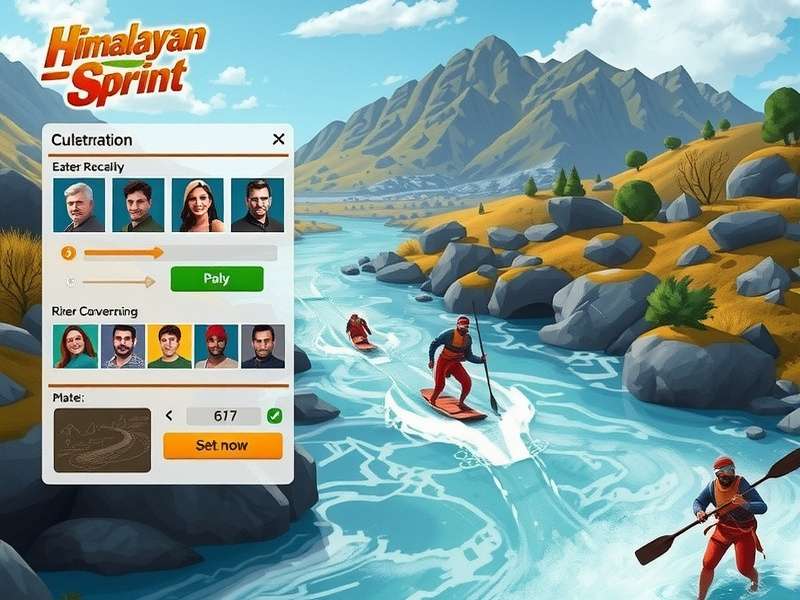 Himalayan Stream Sprint River Navigation Himalayan Stream Sprint gameplay showing river navigation