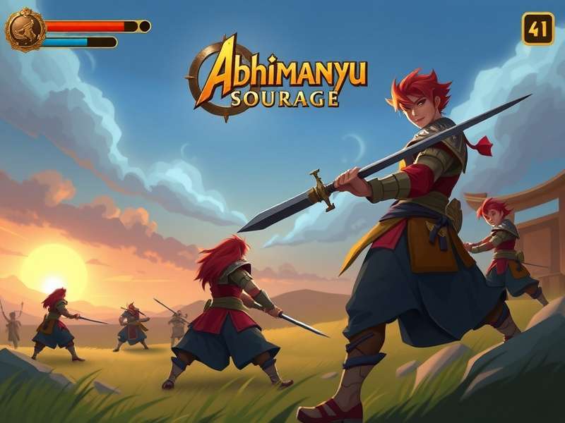 Abhimanyu S Courage Battle Scene Abhimanyu S Courage game screenshot showing battle scene