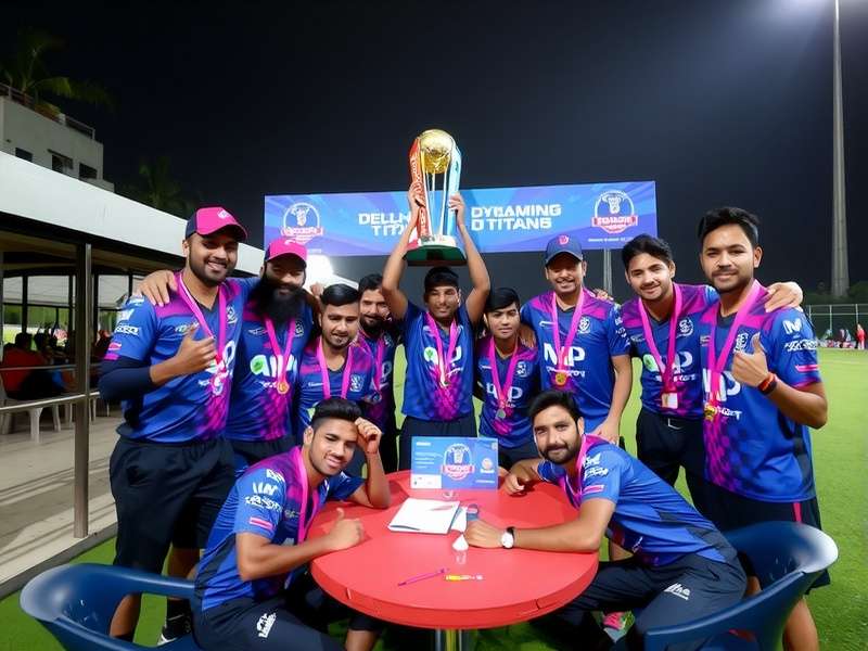 Delhi Dynamos Titans Trophy Collection Delhi Dynamos Titans championship trophy display