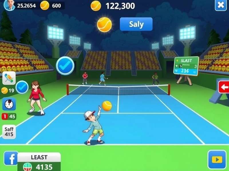 India Tennis Clash Aces Match in Progress India Tennis Clash Aces Gameplay Action