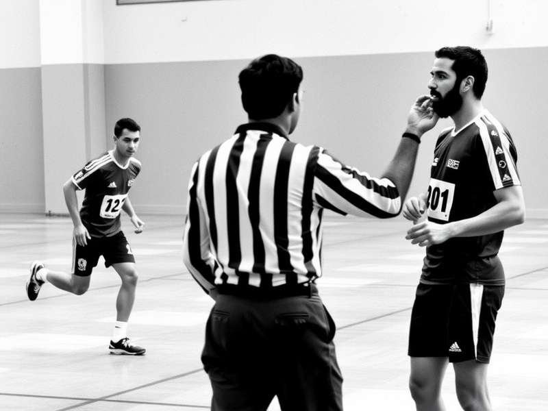 Surat Handball Elite Championship Match Surat Handball Elite tournament action showing players in motion