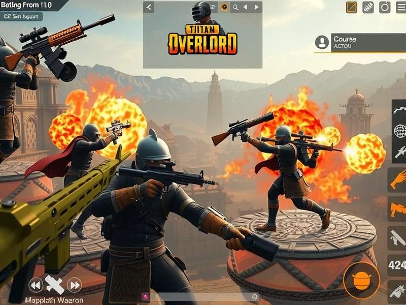 PUBG Titan Overlord Intense Battle Scene PUBG Titan Overlord gameplay screenshot showing intense battle action