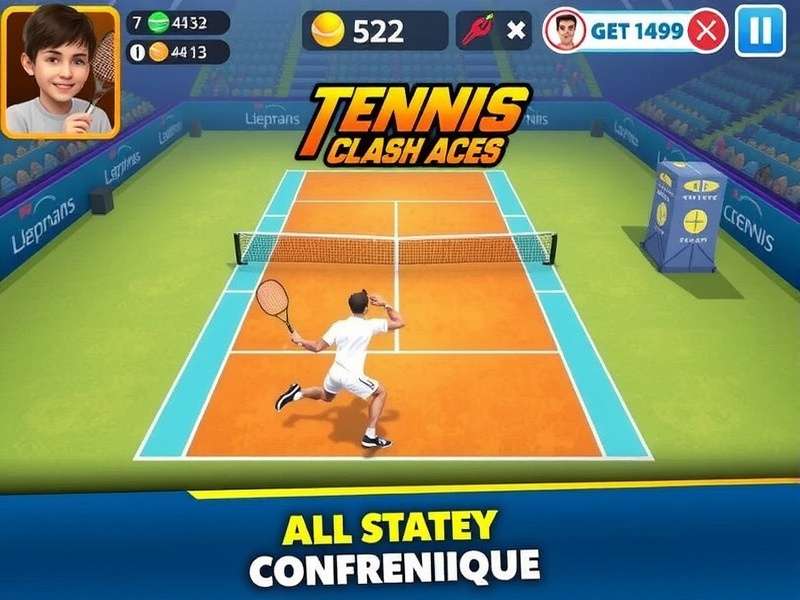 India Tennis Clash Aces Game Interface India Tennis Clash Aces Game Screenshot