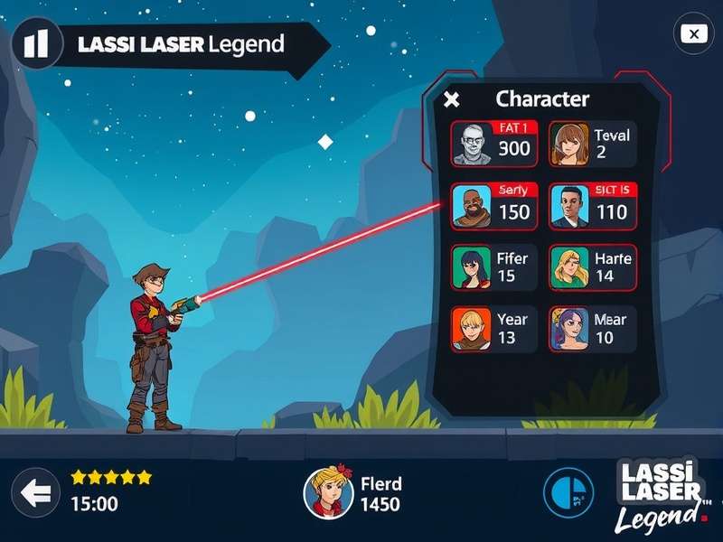 Lassi Laser Legend Character Roster Lassi Laser Legend character selection screen