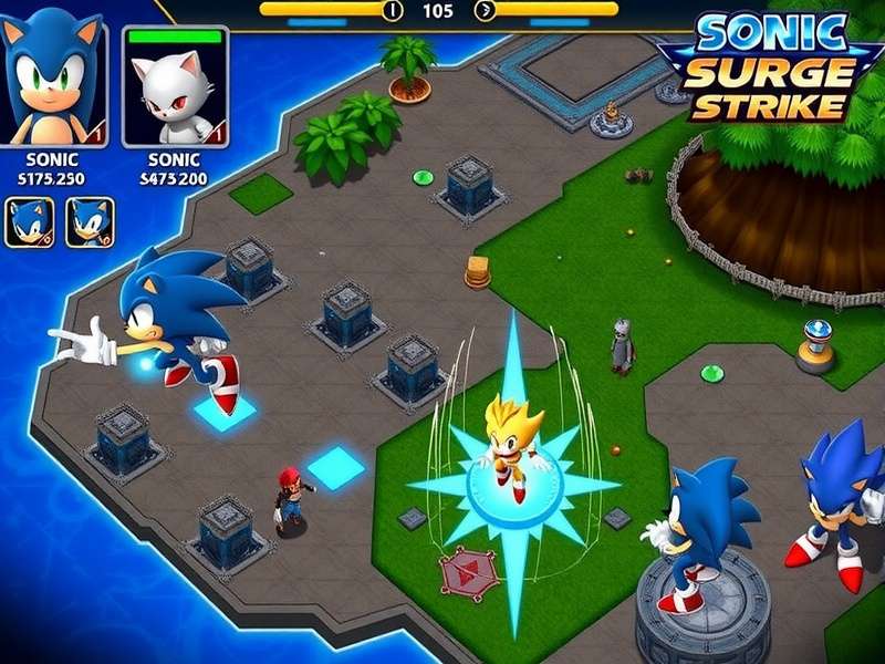 Sonic Surge Strike Gameplay Sonic Surge Strike gameplay screenshot showing character action