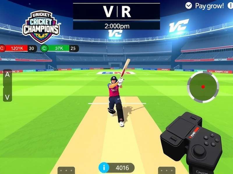 VR Cricket Champions Intuitive Controls VR Cricket Champions control interface