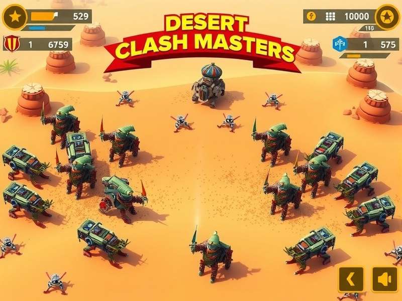 Battle Formation in Desert Clash Masters Desert Clash Masters battle formation showing different unit types