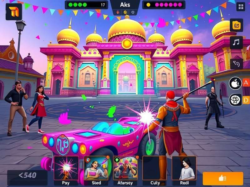 Holi Zoom Pro Multiplayer Battle Holi Zoom Pro multiplayer battle scene with vibrant colors