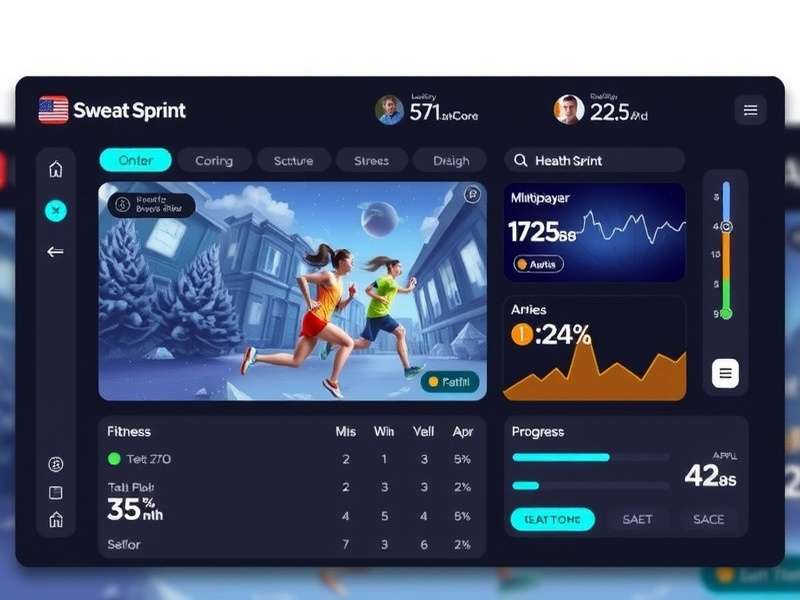 Sweat Sprint multiplayer competition screen