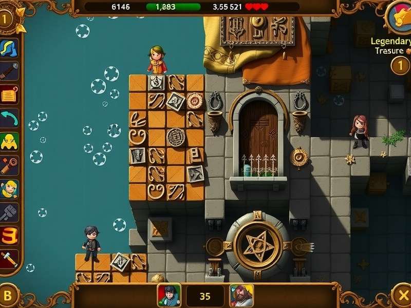 Legendary Treasure Gameplay Exploration Legendary Treasure gameplay screenshot showing character exploration
