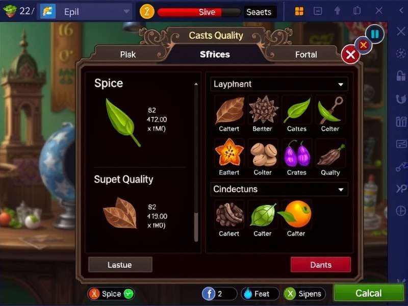 Spice Dominion Mastery Game Interface Spice Dominion Mastery Game Interface