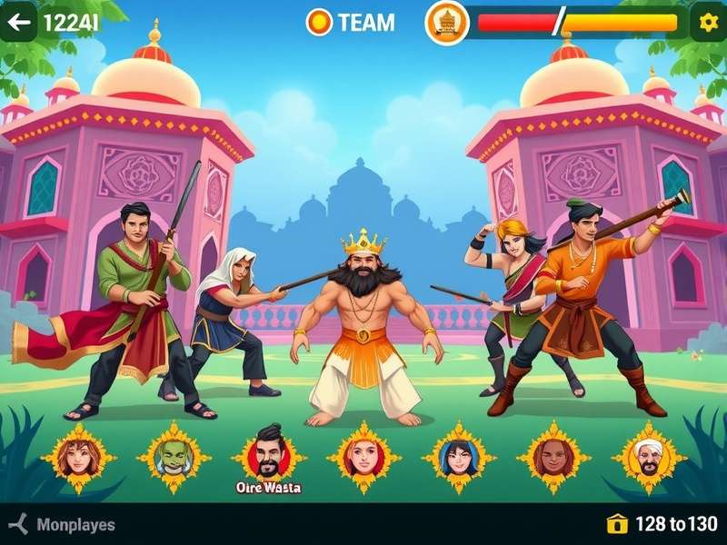 Indian Blitz King character selection screen showing diverse avatars