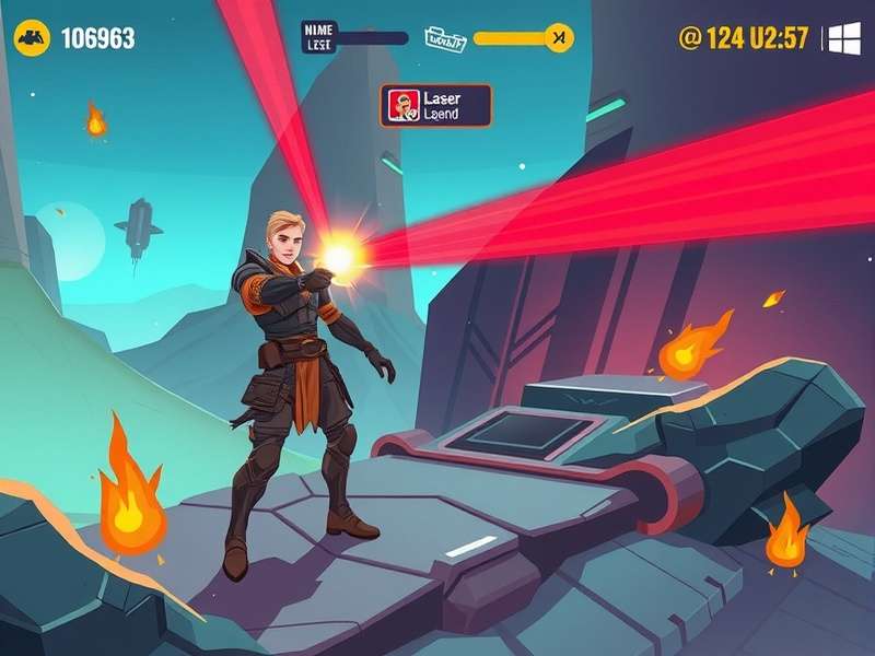 Lassi Laser Legend Gameplay Lassi Laser Legend gameplay screenshot showing character using laser abilities