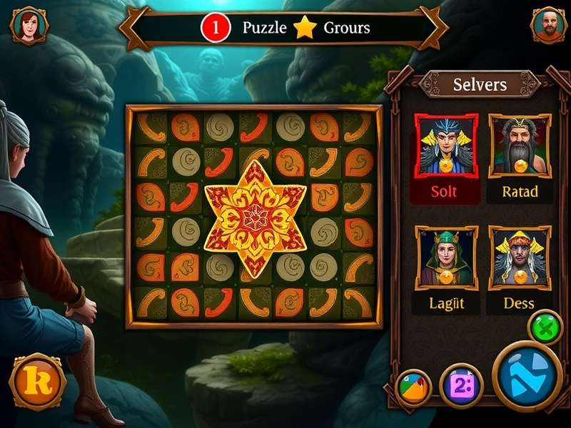Puzzle Solving in Legendary Treasure Legendary Treasure puzzle solving interface