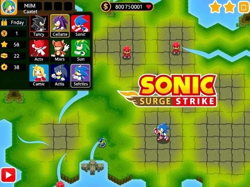 Sonic Surge Strike Strategic Map Sonic Surge Strike strategy map with tactical positions