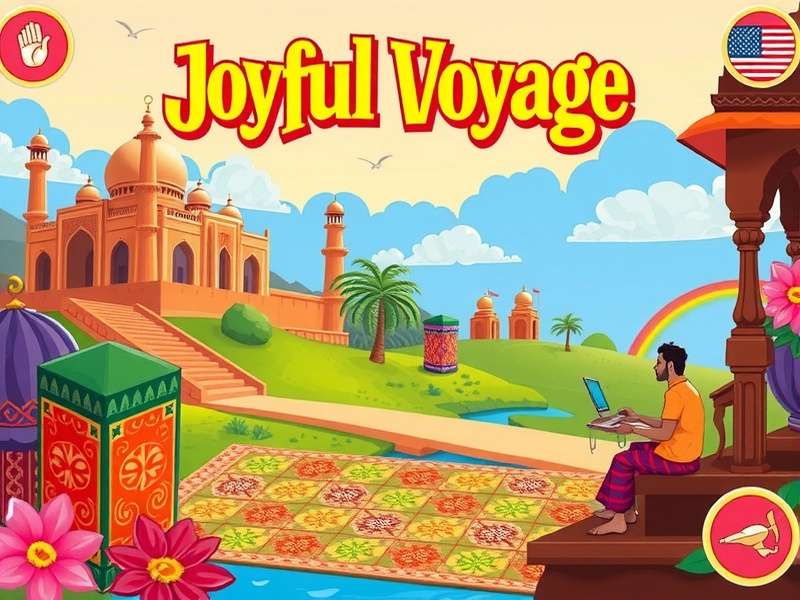 Joyful Voyage puzzle mechanics showing colorful Indian patterns