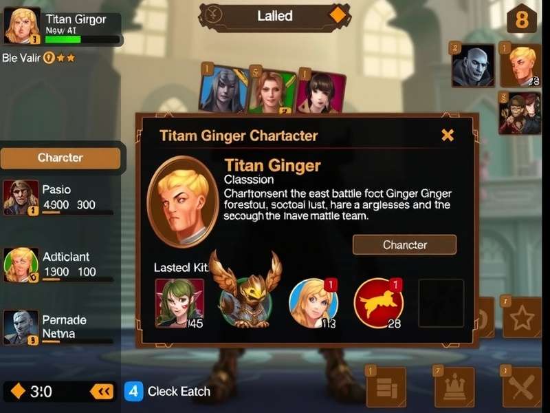 Titan Ginger Champion Character Customization Options Titan Ginger Champion character customization screen