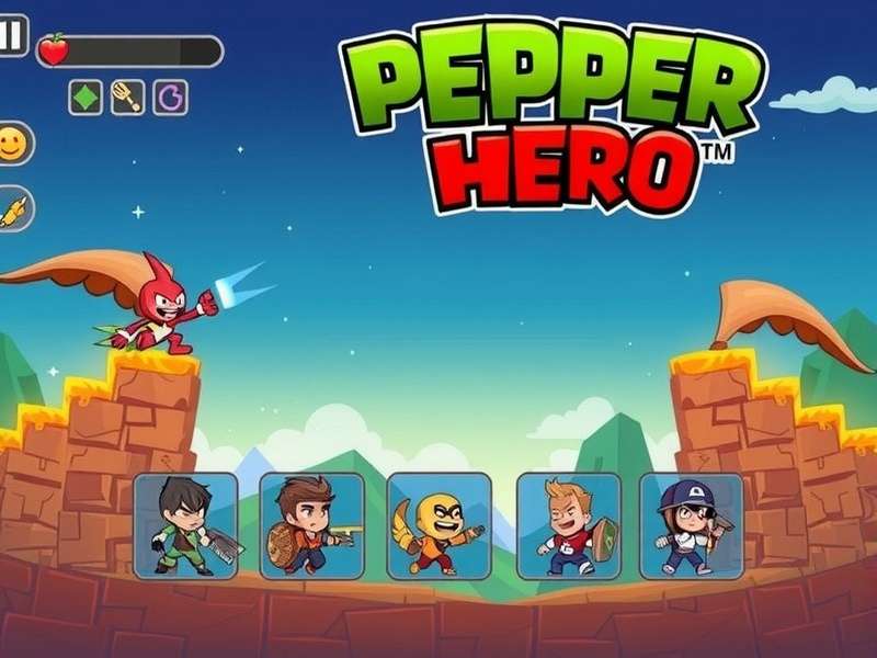 Pepper Dash Hero Character Selection Pepper Dash Hero character selection screen with multiple heroes