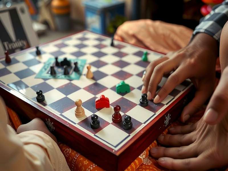 Traditional Chowk Crushers game being played in Indian street