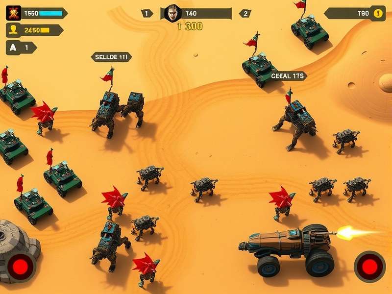 Desert Clash Masters Gameplay Desert Clash Masters gameplay screenshot showing desert battlefield