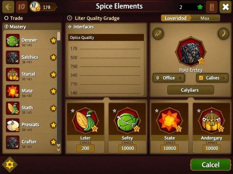 Spice Dominion Mastery Trade Interface Spice Dominion Mastery Trade Interface