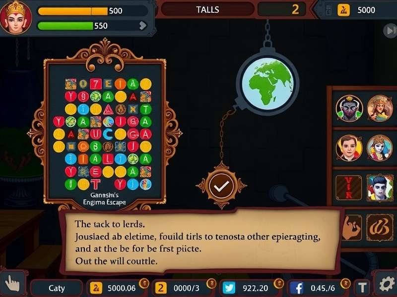 Technical features and user interface of Ganesha S Enigma Escape