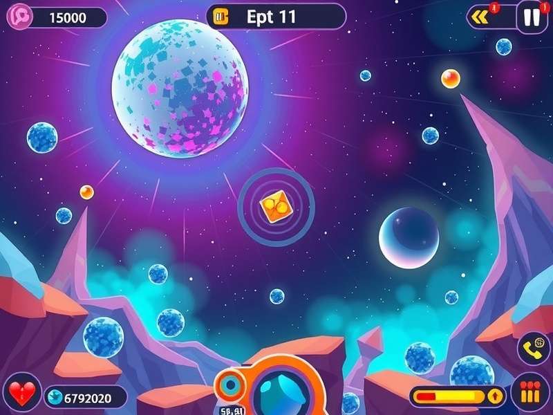 Smash Hit Galaxy Gameplay Smash Hit Galaxy gameplay screenshot showing colorful space environment